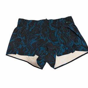 Z by Zella women's interval printed woven running shorts size xl